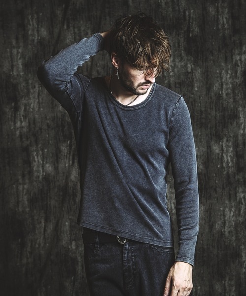 NO ID.（ノーアイディ）の「【NO ID.】Fraise U-Neck T-Shirt / フライス Uネック Tシャツ（Tシャツ/カットソー・メンズ・ホワイト/グレー/ブラック・2/1）」の21枚目の写真