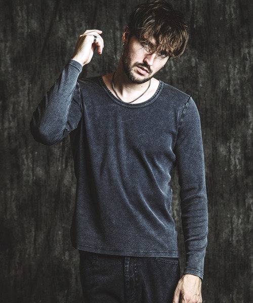 NO ID.（ノーアイディ）の「【NO ID.】Fraise U-Neck T-Shirt / フライス Uネック Tシャツ（Tシャツ/カットソー・メンズ・ホワイト/グレー/ブラック・2/1）」の22枚目の写真