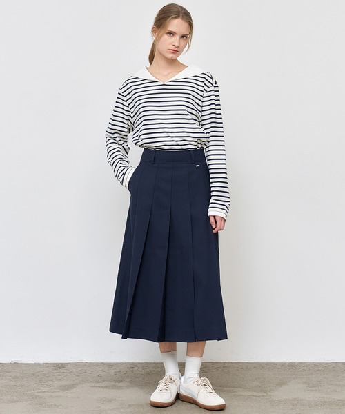 GENERAL IDEA/ジェネラルアイディア bold pleats long skirt ロング