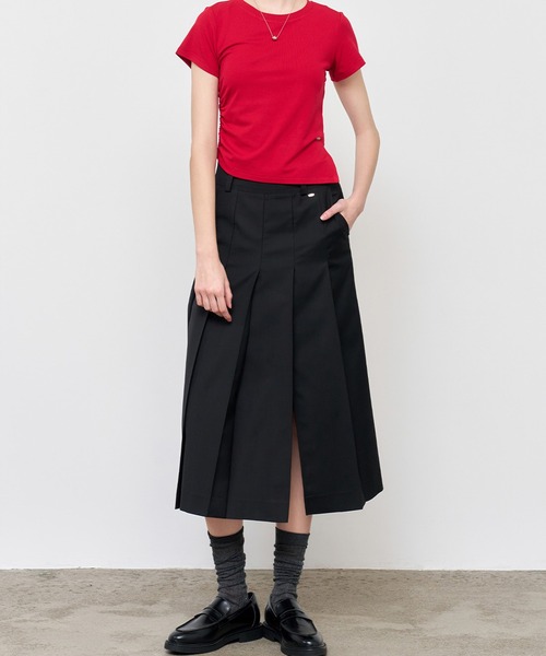 GENERAL IDEA(ジェネラルアイデア)の「GENERAL IDEA/ジェネラルアイディア bold pleats long skirt ロングスカート(スカート・レディース・ブラック/ネイビー/ベージュ/チャコール・S/M/L)」の13枚目の写真