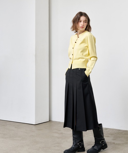 GENERAL IDEA/ジェネラルアイディア bold pleats long skirt ロング