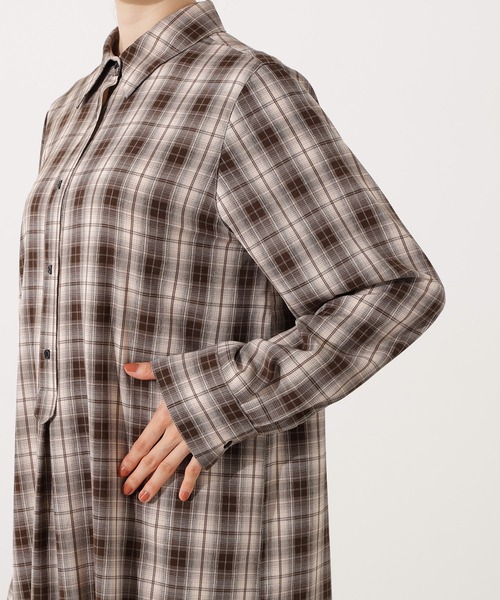 N.（N. Natural Beauty Basic）（エヌエヌナチュラルビューティーベーシック）の「【PS/低身長サイズ】ニットベストセットチェックワンピース（ワンピース・レディース・ベージュ系その他/ネイビー系・MEDIUM/PS）」の12枚目の写真