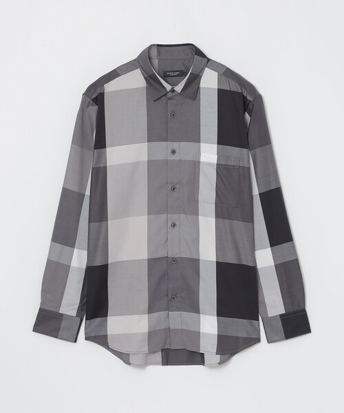 チェン キュプラミックスオーガニックコットンクレストブリッジチェックシャツ