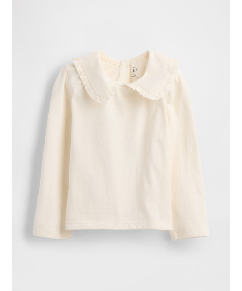 GAP（ギャップ）の「ラッフルフリルカラートップス (幼児・ベビー)（Tシャツ/カットソー・キッズ・ホワイト系その他/ネイビー/アイボリー/ブルー・80ｃｍ/90cm/95cm/100cm/105cm/110cm）」の2枚目の写真