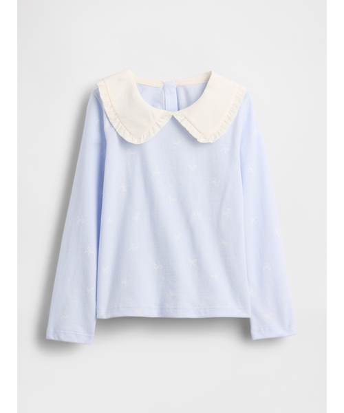 GAP（ギャップ）の「ラッフルフリルカラートップス (幼児・ベビー)（Tシャツ/カットソー・キッズ・ホワイト系その他/ネイビー/アイボリー/ブルー・80ｃｍ/90cm/95cm/100cm/105cm/110cm）」の8枚目の写真