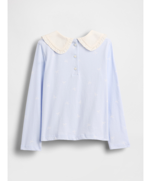 GAP（ギャップ）の「ラッフルフリルカラートップス (幼児・ベビー)（Tシャツ/カットソー・キッズ・ホワイト系その他/ネイビー/アイボリー/ブルー・80ｃｍ/90cm/95cm/100cm/105cm/110cm）」の6枚目の写真