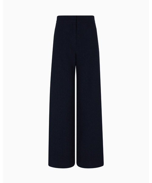 EMPORIO ARMANI（エンポリオアルマーニ）の「【エンポリオ アルマーニ】Icon ワイドレッグパンツ ジャカード シェブロンモチーフ（その他パンツ・レディース・ネイビー系・36/38/40/42）」の2枚目の写真
