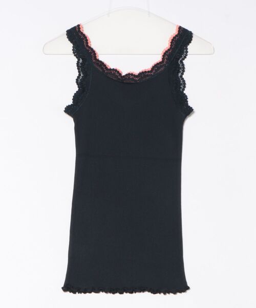 Q（キュー）の「バイカラーテレコタンク（タンクトップ・レディース・ネイビー/アイボリー/ターコイズブルー/オレンジ/ブルー/チャコールグレー・MEDIUM）」の14枚目の写真