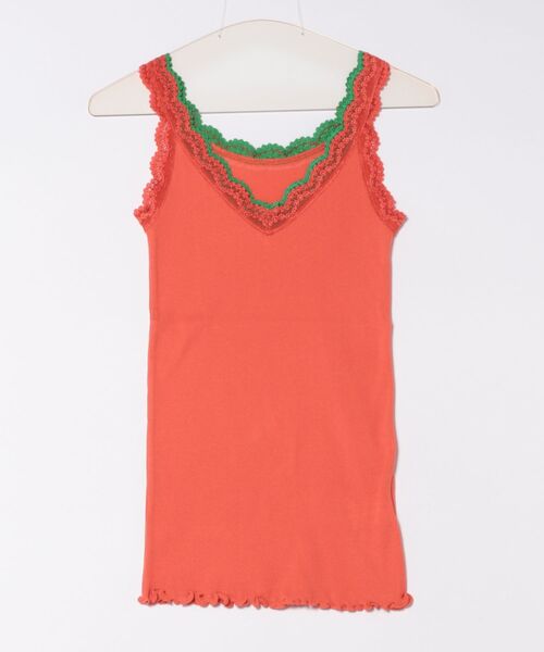 Q（キュー）の「バイカラーテレコタンク（タンクトップ・レディース・ネイビー/アイボリー/ターコイズブルー/オレンジ/ブルー/チャコールグレー・MEDIUM）」の12枚目の写真