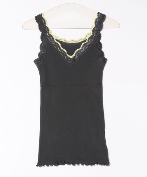 Q（キュー）の「バイカラーテレコタンク（タンクトップ・レディース・ネイビー/アイボリー/ターコイズブルー/オレンジ/ブルー/チャコールグレー・MEDIUM）」の11枚目の写真