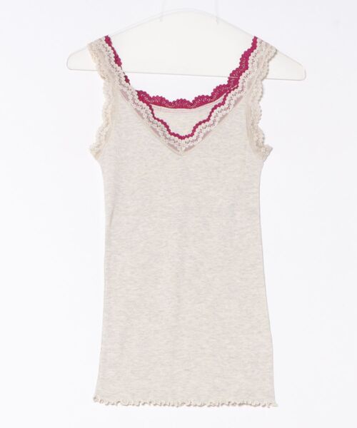 Q（キュー）の「バイカラーテレコタンク（タンクトップ・レディース・ネイビー/アイボリー/ターコイズブルー/オレンジ/ブルー/チャコールグレー・MEDIUM）」の10枚目の写真