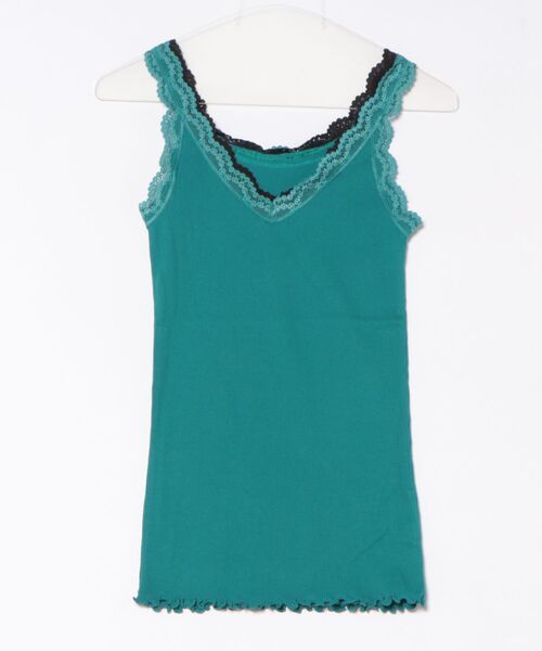 Q（キュー）の「バイカラーテレコタンク（タンクトップ・レディース・ネイビー/アイボリー/ターコイズブルー/オレンジ/ブルー/チャコールグレー・MEDIUM）」の9枚目の写真