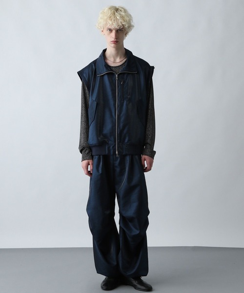 HARE（ハレ）の「【SET UP対応】シャイニーワイドレッグパンツ(HARE)（その他パンツ・メンズ・ブラック/ブルー・FREE）」の6枚目の写真