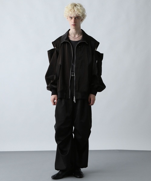 HARE（ハレ）の「【SET UP対応】シャイニーワイドレッグパンツ(HARE)（その他パンツ・メンズ・ブラック/ブルー・FREE）」の8枚目の写真