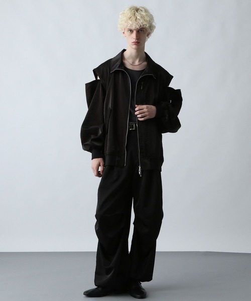 HARE（ハレ）の「【SET UP対応】シャイニーワイドレッグパンツ(HARE)（その他パンツ・メンズ・ブラック/ブルー・FREE）」の9枚目の写真