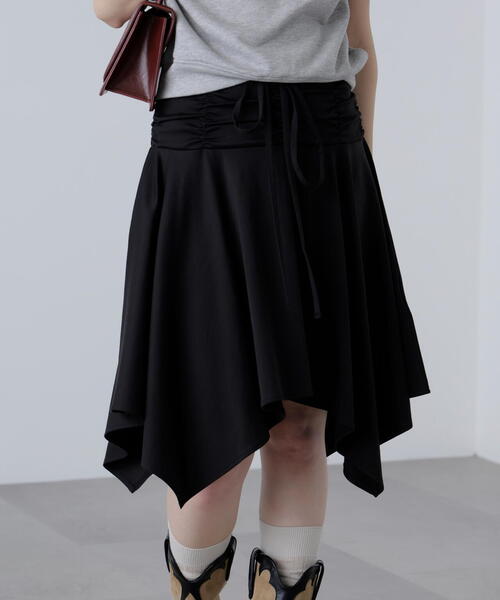 FREE'S MART（フリーズマート）の「◆２ＷＡＹイレヘムミディスカート（スカート・レディース・グレー/ホワイト系その他/ブラック・FREE）」の7枚目の写真