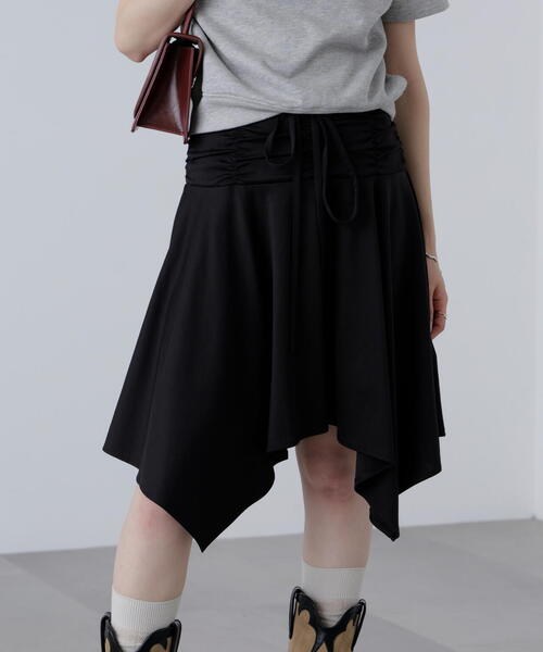 FREE'S MART（フリーズマート）の「◆２ＷＡＹイレヘムミディスカート（スカート・レディース・グレー/ホワイト系その他/ブラック・FREE）」の8枚目の写真