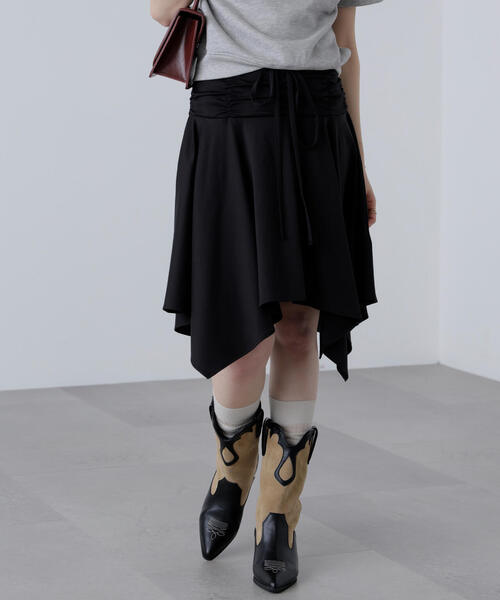 FREE'S MART（フリーズマート）の「◆２ＷＡＹイレヘムミディスカート（スカート・レディース・グレー/ホワイト系その他/ブラック・FREE）」の9枚目の写真