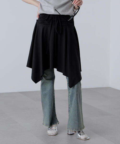 FREE'S MART（フリーズマート）の「◆２ＷＡＹイレヘムミディスカート（スカート・レディース・グレー/ホワイト系その他/ブラック・FREE）」の13枚目の写真