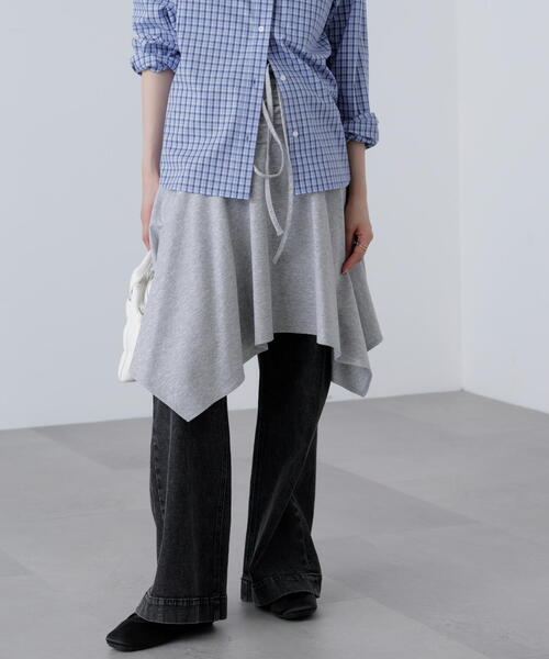 FREE'S MART（フリーズマート）の「◆２ＷＡＹイレヘムミディスカート（スカート・レディース・グレー/ホワイト系その他/ブラック・FREE）」の16枚目の写真