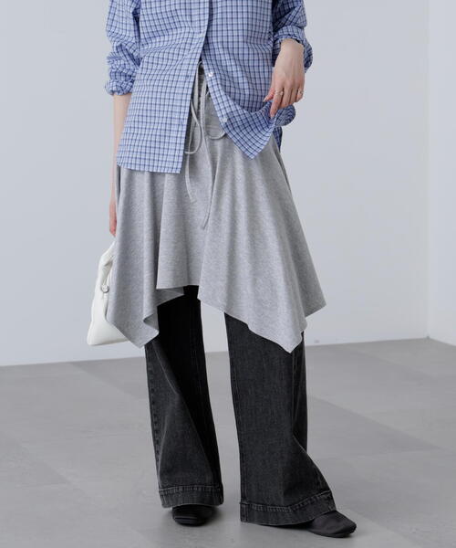 FREE'S MART（フリーズマート）の「◆２ＷＡＹイレヘムミディスカート（スカート・レディース・グレー/ホワイト系その他/ブラック・FREE）」の18枚目の写真