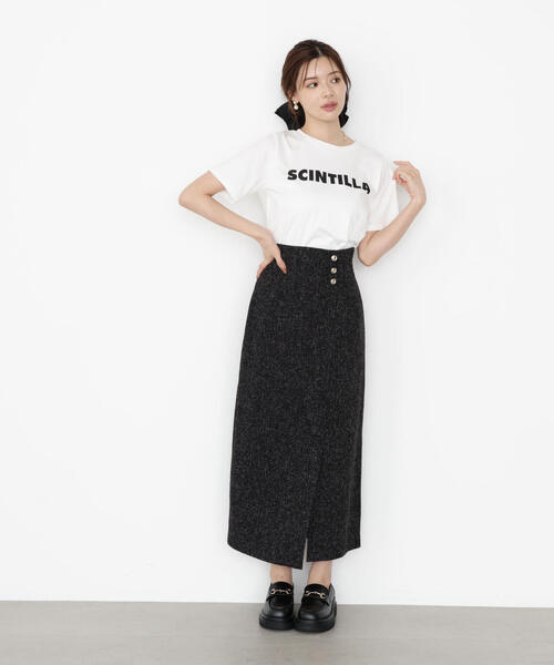 PROPORTION BODY DRESSING（プロポーションボディドレッシング）の「アシメ釦ナロースカート / 1215220806（スカート・レディース・ブラック系その他/ベージュ/ブラウン・P/S/SMALL/MEDIUM）」の2枚目の写真