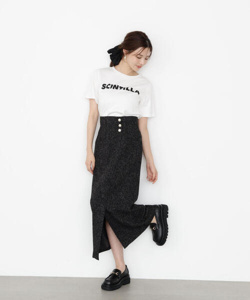 PROPORTION BODY DRESSING（プロポーションボディドレッシング）の「アシメ釦ナロースカート / 1215220806（スカート・レディース・ブラック系その他/ベージュ/ブラウン・P/S/SMALL/MEDIUM）」の9枚目の写真