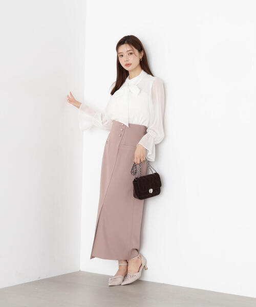 PROPORTION BODY DRESSING（プロポーションボディドレッシング）の「アシメ釦ナロースカート / 1215220806（スカート・レディース・ブラック系その他/ベージュ/ブラウン・P/S/SMALL/MEDIUM）」の17枚目の写真