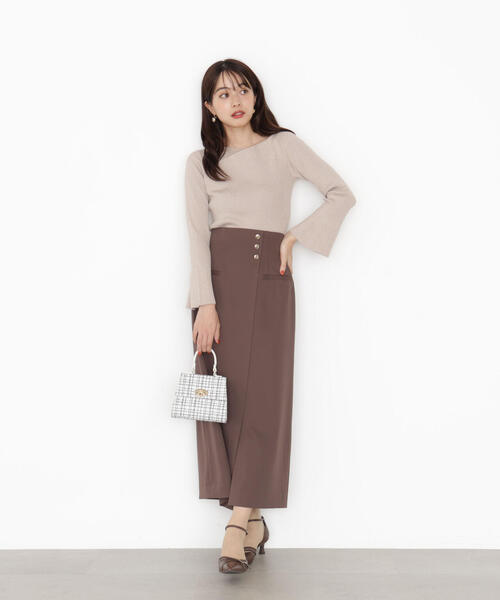 PROPORTION BODY DRESSING（プロポーションボディドレッシング）の「アシメ釦ナロースカート / 1215220806（スカート・レディース・ブラック系その他/ベージュ/ブラウン・P/S/SMALL/MEDIUM）」の6枚目の写真