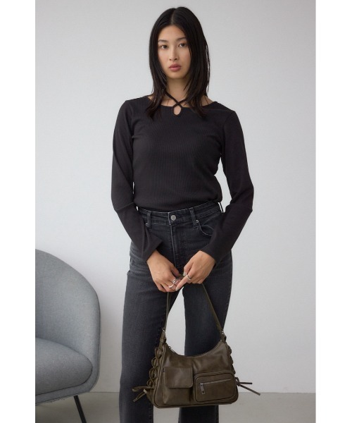 AZUL by moussy（アズールバイマウジー）の「サイドレースアップボックスポケットミニバッグ（ハンドバッグ・レディース・ブラウン/ブラック・FREE）」の14枚目の写真