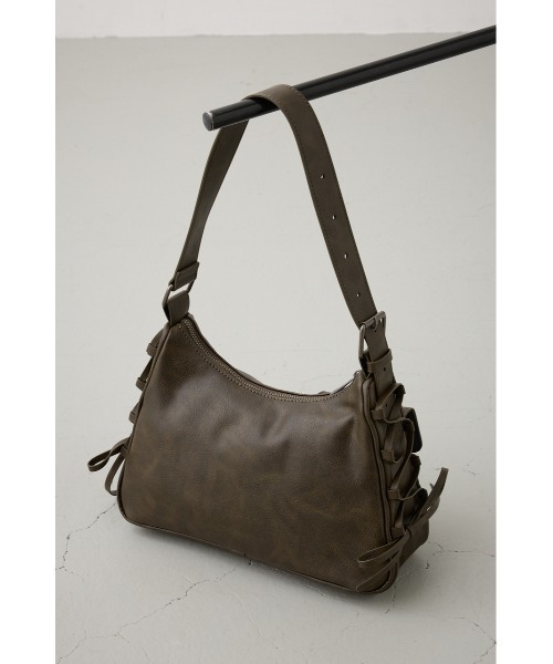 AZUL by moussy（アズールバイマウジー）の「サイドレースアップボックスポケットミニバッグ（ハンドバッグ・レディース・ブラウン/ブラック・FREE）」の17枚目の写真