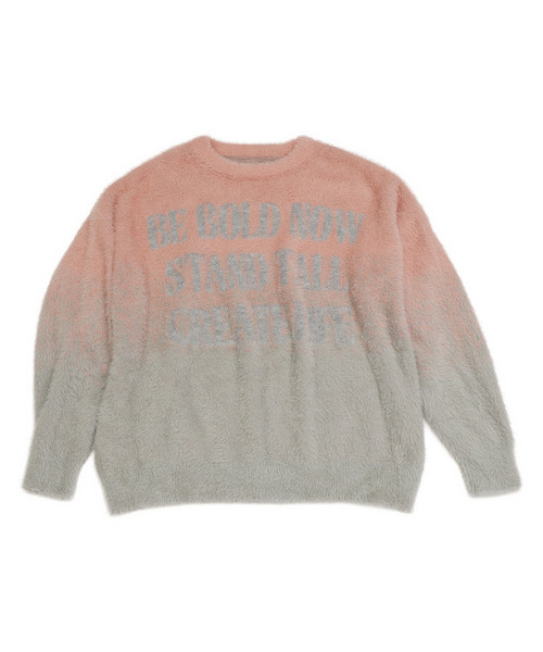 SPIRALGIRL(スパイラルガール)の「フロントロゴオーバーニット(ニット/セーター・レディース・ピンク/ブルー/ブラック・FREE)」の11枚目の写真