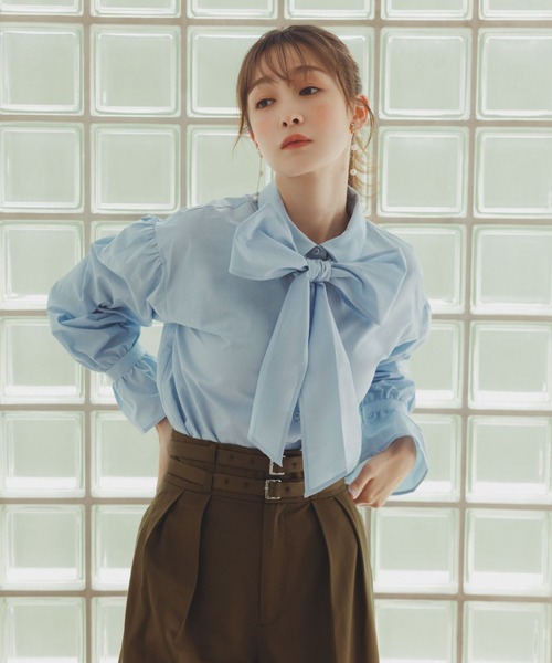 ホランイ‼️unliens tsunagi2025ブラウスセット価格！ セール】2025秋冬新作 ボウタイリボンブラウス（シャツ/ブラウス）｜31