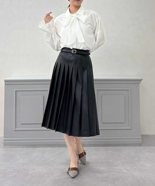 セール】2025秋冬新作 ボウタイリボンブラウス（シャツ/ブラウス）｜31