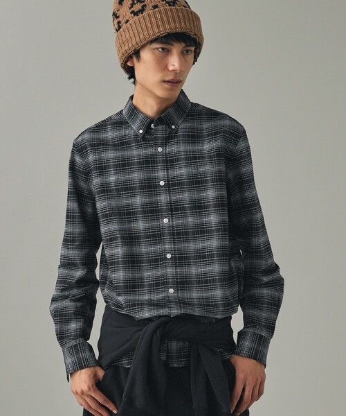 AIGLE(エーグル)の「吸水速乾 オックスフォードボタンダウンチェックシャツ(シャツ/ブラウス・メンズ・ブラック/セージグリーン・L/M/S/XL/XXL)」の21枚目の写真