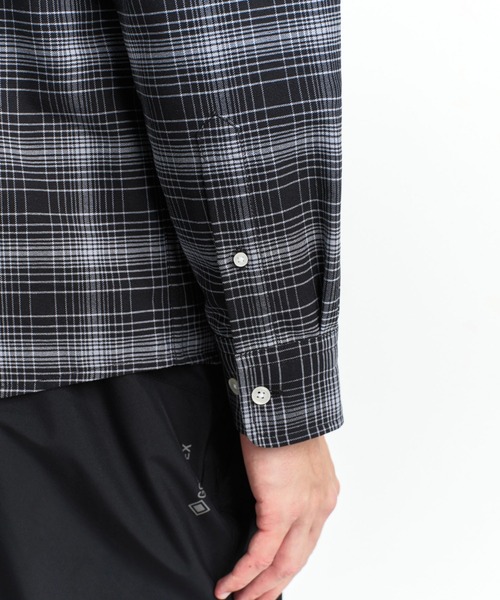 AIGLE(エーグル)の「吸水速乾 オックスフォードボタンダウンチェックシャツ(シャツ/ブラウス・メンズ・ブラック/セージグリーン・L/M/S/XL/XXL)」の18枚目の写真