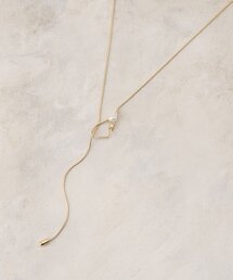 OPAQUE.CLIP | メタル×フェイクパール Y字ラリエットネックレス(ネックレス)