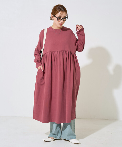 セール】限定展開 ウエスト ギャザー 切り替え ワンピース（ワンピース