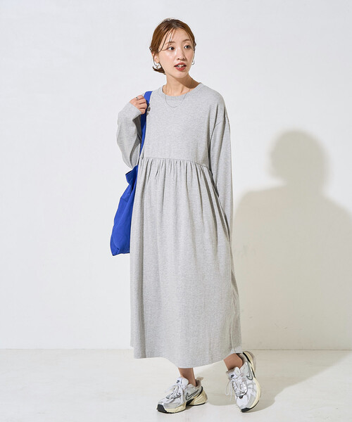 FREAK'S STORE(フリークスストア)の「限定展開 ウエスト ギャザー 切り替え ワンピース(ワンピース・レディース・ブラウン/ピンク/ブルー/杢グレー/ブラック・MEDIUM/SMALL)」の14枚目の写真