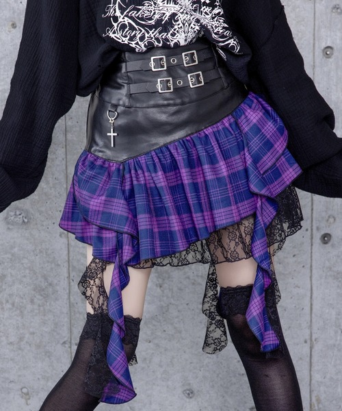 Amilige（アミリージュ）の「ハイウエストチェックイレギュラー