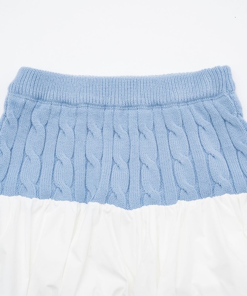 Seiney Blonde（セイニーブロンド）の「Ribbon knit docking setup / リボンニットドッキングセットアップ（ニット/セーター・レディース・ライトブルー・MEDIUM/SMALL）」の17枚目の写真