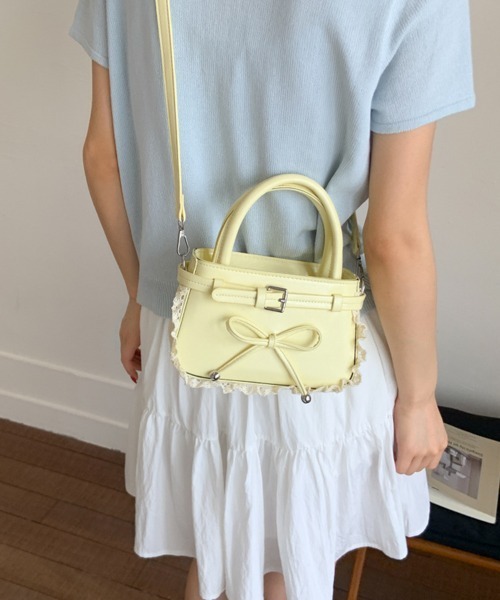 Miniministore(ミニミニストア)の「ショルダーバッグ 小さめ フェイクレザー(ショルダーバッグ・レディース・オフホワイト/ライトイエロー/ブラック/レッド・FREE)」の6枚目の写真