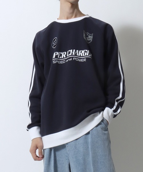 なとり natorium スウェット グレー L トレーナー スウェット ”FRUIT” norahi 裏起毛クルースウェット