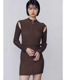 EMODA | オープンリブジップニットワンピース(ワンピース)