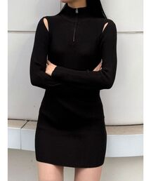 EMODA | オープンリブジップニットワンピース(ワンピース)