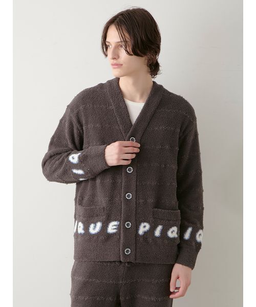 HOMME】ベビモコピケロゴジャガードカーディガン（ルームウェア