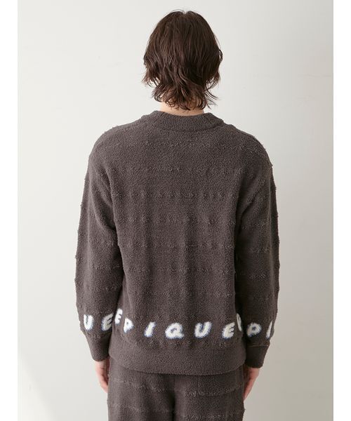 HOMME】ベビモコピケロゴジャガードカーディガン（ルームウェア