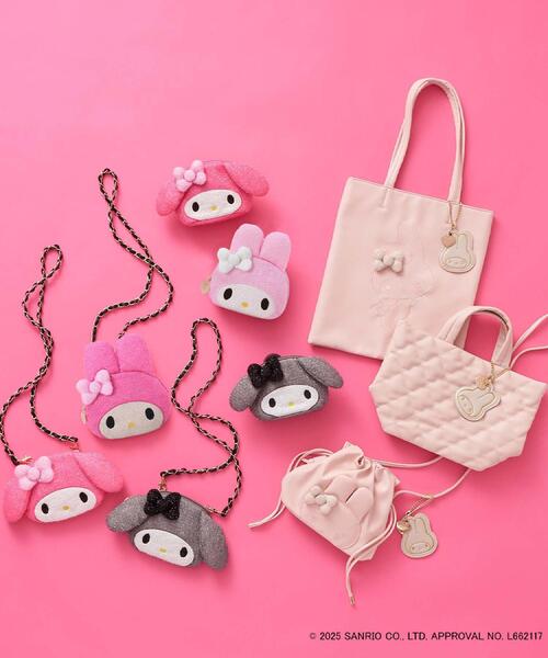 セール】【マイメロディ】フェイス型キラキラシェルポーチ（ポーチ