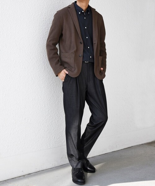 SHIPS any（シップス エニィ）の「SHIPS any:〈洗濯機可能〉TEXBRID(R) タックハニカム ニッティング ジャケット 25AW◇（テーラードジャケット・メンズ・チャコールグレー/キャメル/ネイビー・X-LARGE/LARGE/MEDIUM/SMALL）」の15枚目の写真