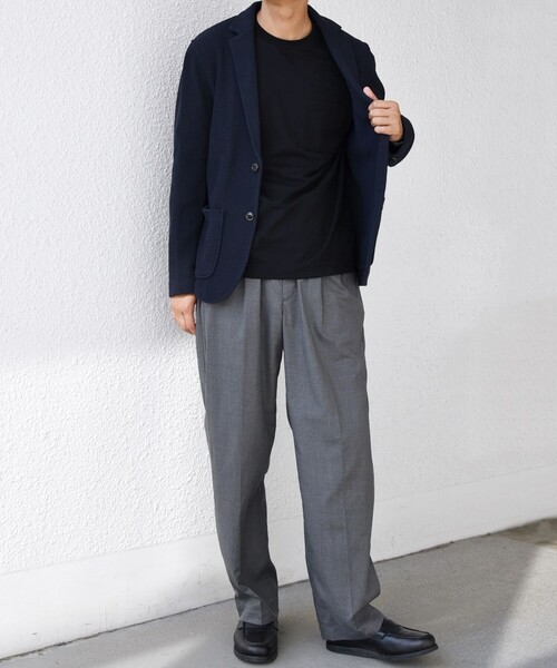 SHIPS any（シップス エニィ）の「SHIPS any:〈洗濯機可能〉TEXBRID(R) タックハニカム ニッティング ジャケット 25AW◇（テーラードジャケット・メンズ・チャコールグレー/キャメル/ネイビー・X-LARGE/LARGE/MEDIUM/SMALL）」の18枚目の写真